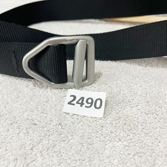 Bison Designs Black Nylon Belt Silver Buckle 43" Total Length Utility Tactical - Picture 7 of 9